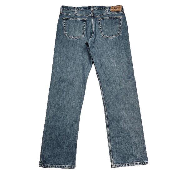 Eddie Bauer Straight Jeans Mens 36 Measures 36x32.5 Medium Blue Cotton Denim - Picture 3 of 11